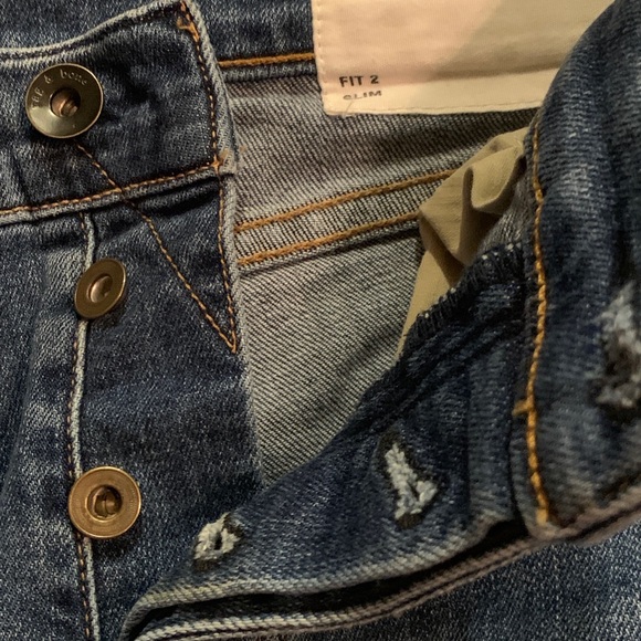 Rag & Bone Jeans Mens 34x32 Blue Fit 2 Slim Straight Button Fly Made In USA - Picture 4 of 10